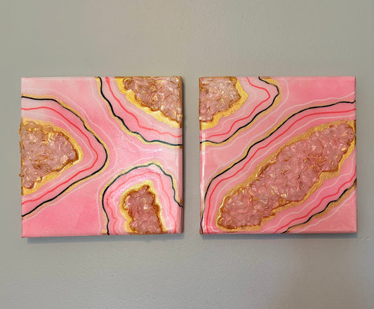 “Pretty in Pink” Canvas Duo