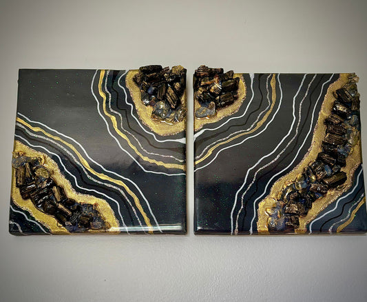 “Into the Darkness” Canvas Duo